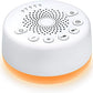 Sound Machine Easysleep White Noise Machine with 25 Soothing Sounds and Night Lights with Memory Function 32 Levels of Volume and 5 Sleep Timer Powered by AC or USB for Sleeping Relaxation (White)