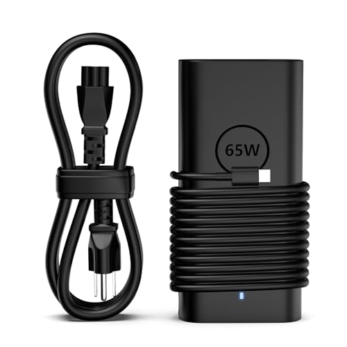 Replacement for Dell Laptop Charger 65W USB-C;Compatible with All Dell Computer 65 Watt USB Type C Power Adapter
