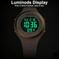 GOLDEN HOUR Waterproof Sport Women's Digital Chronograph Silicone Strap Watch
