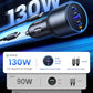 UGREEN 130W USB C Car Charger, PD 100W +PD 30W Type C Car Charger Adapter Compatible with iPhone 17/17 Air/17 Pro/17 Pro Max/16/15/14/13/12 Series, Galaxy S24 S23 Ultra, iPad, MacBook, and More