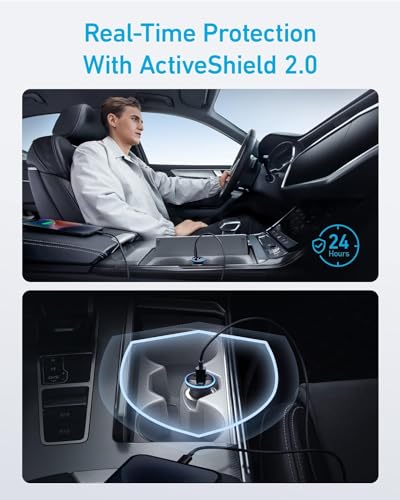 Anker 323 USB-C Car Charger Adapter, 52.5W Cigarette Lighter Charger with 30W PowerIQ 3.0 Fast Charging for iPhone 17/16/15/14/13/12 Series, Galaxy S25/24, Pixel