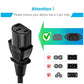 Standard 5ft (1.5m) 10 Amps 250 Volts Black 3 Prong AC Power Cord Cable for Electronics, TV, Computer, Printer, Radio, Monitor, Samsung, Dell, Vizio, LG, Asus, Laptop and More