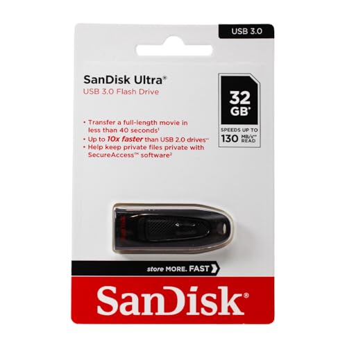 SanDisk 32GB Ultra USB 3.0 Flash Drive - SDCZ48-032G-UAM46, black