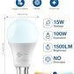 DAYBETTER LED Light Bulbs, A19 5000K Daylight Light Bulbs 100 Watt Equivalent, 1500LM Bright White Light Bulbs, E26 Standard Base, Non-Dimmable, 15 Watt Lightbulbs for Home Office, 12 Pack