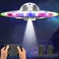 Foam UFO Drone for Kids – RC Plane with Colorful LED Lights, Remote Control Helicopter with Auto Hover, 2 Batteries (15 Mins Flight)