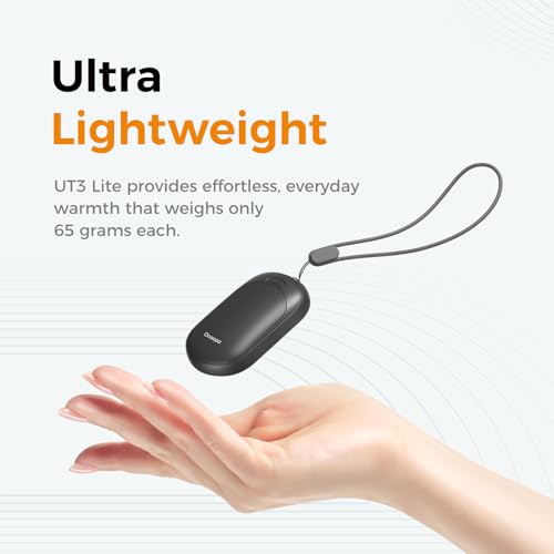 OCOOPA Magnetic Hand Warmers Rechargeable 2 Pack, UL Safety Heat 100-126°F, 3-Settings, Pocket-Sized, Max. 8 Hrs Long Lasting,Great for Raynauds, Golf, Hunting, Camping, Gifts for Men Women, UT3 Lite
