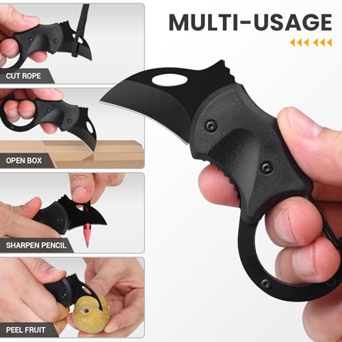FUNBRO Small Pocket Knife Gift for Men | Keychain Box Cutter with 1.34inch Blade, Mini Folding Knives EDC Gadgets, Stocking Stuffers Gift for Adults Men Him