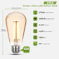 Sigalux LED Edison Bulbs 40 watt Equivalent, E26 Light Bulb Dimmable, Soft White 2700K, Amber Glass ST58 Vintage LED Bulbs, 90+ CRI, 4.5W 400LM, E26 Base, 4 Pack