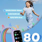 BIGGERFIVE Smart Watch for Kids, 1.8" Fitness Tracker Watch Pedometer, Heart Rate, IP68 Waterproof, Sleep Monitor, Calorie Step Counter, 5 Puzzle Games with/Without APP for Girls Teens 5-16, Nylon