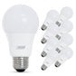 Feit Electric A19 LED Light Bulbs, 60W Equivalent, Dimmable, E26 Standard Base, 90 CRI, 800 Lumens, 2700K Soft White, 120V, 22 Years Lifetime, Damp Rated, 8 Pack, OM60DM/927CA/8