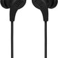 JBL Endurance Run 2 Wired - Waterproof Wired Sports in-Ear Headphones, JBL Pure Bass Sound, Hands-Free Calls, Never Hurt. Never Fall Out. (Black)