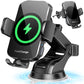 3-in-1 Wireless Car Charger Mount, 15W Fast Charging Auto-Clamping Phone Holder for iPhone 17 16 15 14, Samsung Galaxy S24 S23, Dashboard, Vent & Windshield Car Mount(Black)
