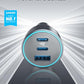 Anker USB-C Car Charger, iPhone 17 Car Charger, 67W 3-Port Compact Fast Charger, 535 Car Adapter with PIQ 3.0 for iPhone 17/16/15/14 Series, Galaxy S25/24/23, MacBook, iPad, and More (Cable Included)