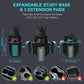 Cup Holder Car Tablet Mount for Truck, 360° Adjustable 15" Long 2-Arm Stand Holder for iPad Pro 12.9/11/10.5/9.7/Air/Mini 6/5/4, Galaxy Tab/Z Fold 6/5/4, iPhone 17/16/Pro, 4.7-12.9" Tab &Phone