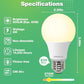 A19 LED Light Bulbs, 60 Watt Equivalent LED Bulbs, Soft White 2700K, 800 Lumens, E26 Standard Base, Non-Dimmable, 8W Warm White LED Bulbs for Bedroom Living Room, 12 Pack