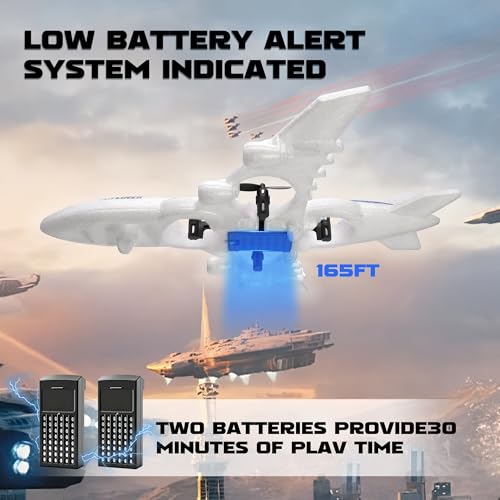 Rc Drone Remote Control Airplane -2.4GHz Foam V17 Jet Fighter Stunt,360° Drop-Resistant Stunt Spin Remote & Light RC Airplane with 2 Batteries for Kids Boys Girls (White)
