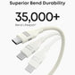 Anker Car Carplay Cable for iPhone 17 16 Pro Max Plus, Upcycled Braided USB A to USB C Car Charger Cord for Samsung Note20 and More(6FT,White)