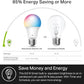 Kasa Smart Light Bulbs, Full Color Changing Dimmable Smart WiFi Bulbs Compatible with Alexa and Google Home, A19, 60 W 800 Lumens,2.4Ghz only, No Hub Required, 2-Pack (KL125P2), Multicolor