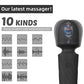 Handheld Personal Mini Massager Tool– Waterproof, USB Rechargeable, 10 Vibration - Perfect on Back Legs Hand Pains and Sports Recovery(Black)