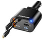 [Upgraded] SUPERONE Retractable Car Charger 4 in 1, Fast Car Phone Charger with Cord 2.6ft, USB C and Apple Car Adapter, Compatible with iPhone 17 16 15/15 Pro Max/14/13/12/11, Galaxy, Pixel