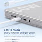 Essri MacBook Pro Charger,100W USB C Charger 2Pack with Foldable Plug,Dual 65W Ports Fast Charging for MacBook Pro Air,iPad Pro,iPhone 17/16/15,Includes 6FT+10FT USB C to C Cables - White