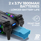 BEZGAR LED Lights Drone with Camera for Adults and Kids Beginners, Black | Drone with Camera 1080P HD, Foldable Drones for Kids RC Quadcopter with One Key Take Off 3D Flips, 2 Batteries, Toys for Boys