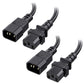 Cable Matters 2-Pack Computer to PDU Power Extension Cord - 6ft, IEC C14 to IEC C13 PDU Power Cord, 10A, 18AWG, Black