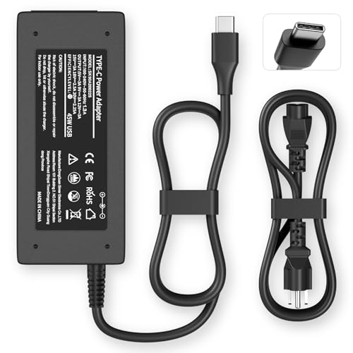 USB C Laptop Charger 45W Compatible with hp chromebook/Spectre X360, Lenovo ThinkPad/Yoga, Dell Chromebook/Latitude, Acer, Asus, Samsung, Google Series Universal Chromebook Type C Power Cord