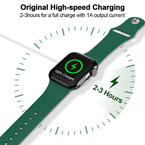 𝟐𝟎𝟐𝟔 𝐔𝐩𝐠𝐫𝐚𝐝𝐞𝐝 for Apple Watch Charger Magnetic Fast Charging Cable [Portable] Magnetic Wireless Charging Compatible with iWatch Series Ultra/SE/11/10/9/8/7/6/5/4/-[3.3FT] White