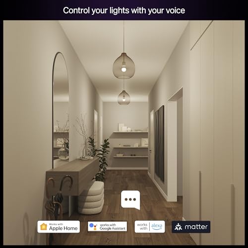 Philips Hue Essential Smart LED A19 Bulb, White and Color Ambiance, E26 Base, 8.8W, 2200K-6500K, 800 Lumens, Dimmable, Works with Alexa, Google, and Apple Home, 4-Pack