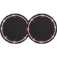 Yousheng 2PCS Bling Car Cup Coaster, Universal Holder Insert Rhinestone Anti Slip Silicone Accessories Suitable for Most Interior, Best Gift Women, Black and Pink