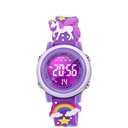 3D Cartoon Waterproof Watches for Girls with Alarm - Best Toys Gifts for Girls Age 3-12