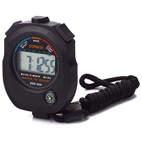 Pgzsy 6 Pack Multifunctional Digital Sports Stopwatch, Large Screen with Date Time Alarm, Daily Waterproof Shockproof Drop-Proof Sports Timer