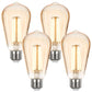 Sigalux LED Edison Bulbs 40 watt Equivalent, E26 Light Bulb Dimmable, Soft White 2700K, Amber Glass ST58 Vintage LED Bulbs, 90+ CRI, 4.5W 400LM, E26 Base, 4 Pack