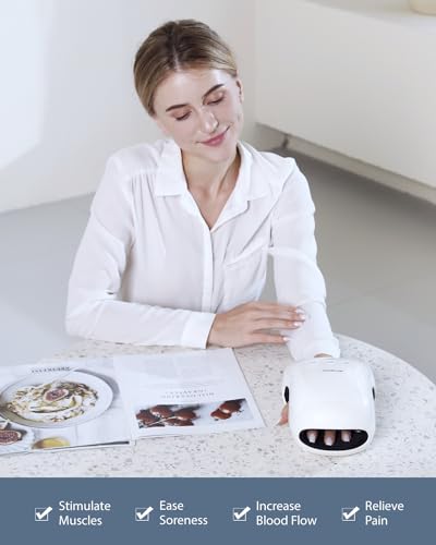 CINCOM Hand Massager - Cordless Hand Massager with Heat and Compression for Arthritis and Carpal Tunnel