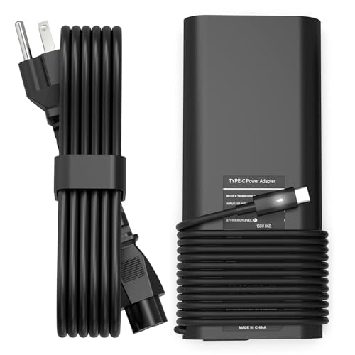 130W USB-C Laptop Charger for Dell XPS & Precision – Type-C Power Adapter for XPS 15 2-in-1, Precision 5530/5550/5750 & Latitude Series