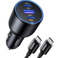 UGREEN 130W USB C Car Charger, PD 100W +PD 30W Type C Car Charger Adapter Compatible with iPhone 17/17 Air/17 Pro/17 Pro Max/16/15/14/13/12 Series, Galaxy S24 S23 Ultra, iPad, MacBook, and More