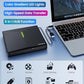 External CD/DVD Drive for Laptop, USB 3.0 DVD Player with 4 USB Ports & 2 TF/SD Card Slots, Portable CD/DVD +/-RW Drive Burner Reader Writer for Desktop PC Windows 11/10/8/7 Linux Mac OS