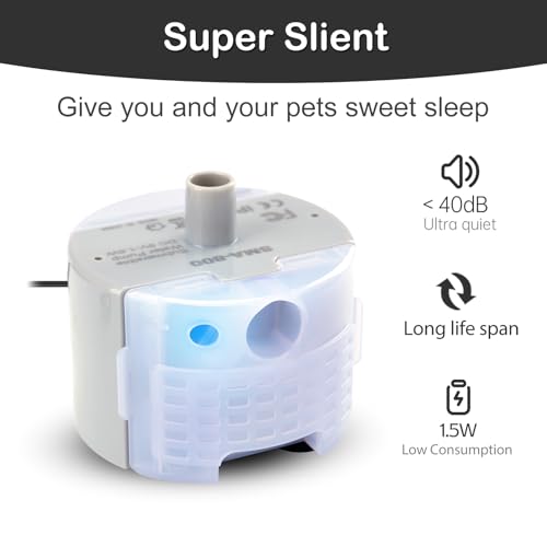 Cat Water Fountain Pump, Pet Water Fountain Replacement Pump SMA-800 Submersible Motor for Stainless Steel Indoor Cat Fountain Pump Replacement(Bottom Pumping)