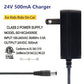 24V Charger for Ride On Car, 24 Volt Kids Battery Charger with Charging Indicator Light for Baby Carriage Ride Toy, 500mA Supply Power Adapter