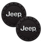 Plasticolor 000652R01 Jeep Logo Auto Car Truck SUV Cup Holder Coaster 2-Pack , Black
