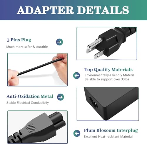 USB C 65W Laptop Charger Compatible with Lenovo Thinkpad X1 X13 T14 T15 T480s T580s ADLX65YDC2A ADLX65YLC2D Yoga 7i 9i C930 C940 Chromebook C330 S330 100e 300e 65W Laptop Power Supply Adapter Cord
