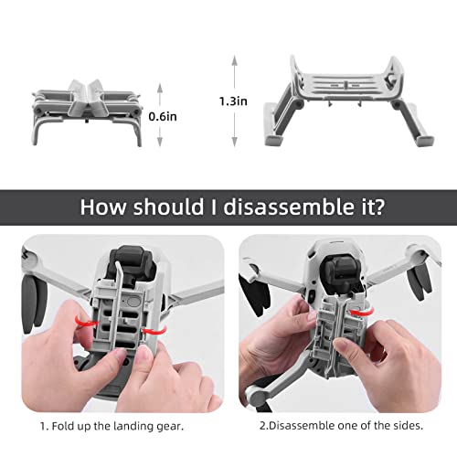 HeiyRC Landing Gear Extensions for DJI Mini 4K/Mini 2/Mini SE/Mavic Mini for Specta Drone Foldable Height Extended Leg Accessory