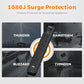 2 Pack Surge Protector Power Strip – 5 Wide Outlets, 3 USB Ports, 6FT Braided Cord, Flat Plug, 15A
