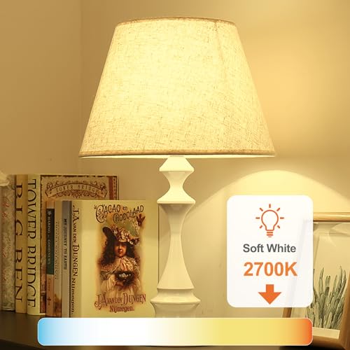 TJOY 6 Pack A19 LED Light Bulbs, 60 Watt Equivalent LED Bulb, Soft Warm White 2700K, Efficient 9W, E26 Standard Base, Non Dimmable Energy Saving Lightbulb, 800LM, 80 CRI, 120V, UL Listed