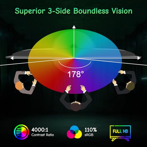 SANSUI Computer Monitor 24 inch Eye Care FHD 1080P Display HDMI,VGA Ports with 178° Viewing Angle/Frame-Less/Tilt/VESA Compatible for Office and Home