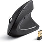 Anker 2.4G Wireless Vertical Ergonomic Optical Mouse for Work, Multi-Device Connectivity, 800/1200 /1600 DPI, 5 Buttons for Laptop, Desktop, PC, MacBook - Black