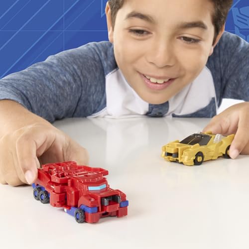 Transformers Crash & Combine Heroes, 3.75-Inch Converting Bumblebee and Optimus  Action Figures, Robot Toys for Kids 6 and Up ( Exclusive)
