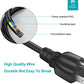 Universal 3-Prong AC Power Cable for Computer, TV, Monitor and More, 6 Feet (1.82 Meters), Black