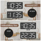 DreamSky Wooden Digital Alarm Clock for Bedroom - Loud Alarm Clock for Heavy Sleepers with Volume Control, Desk Clocks for Living Room with Large Numbers, Dimmer, DST, Wood Decor (Plug in Clock)